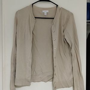 Classy Cropped Beige Cardigan